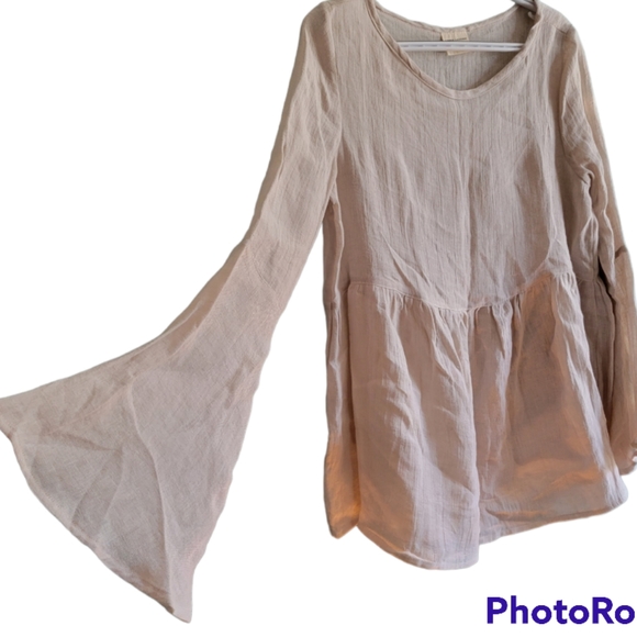 Linen Ladder 100% Linen Blouse - Picture 2 of 5